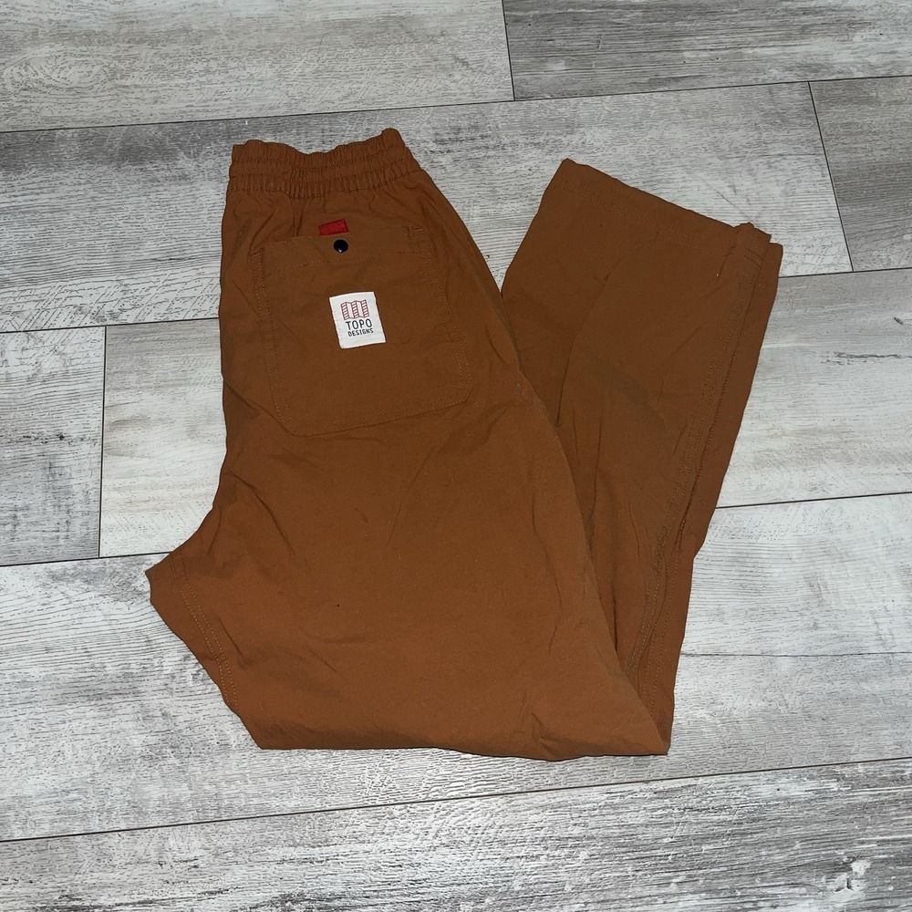 Topo Designs Women Pants Small Brown Boulder Hiking Outdoors Climbing Zip Pocket